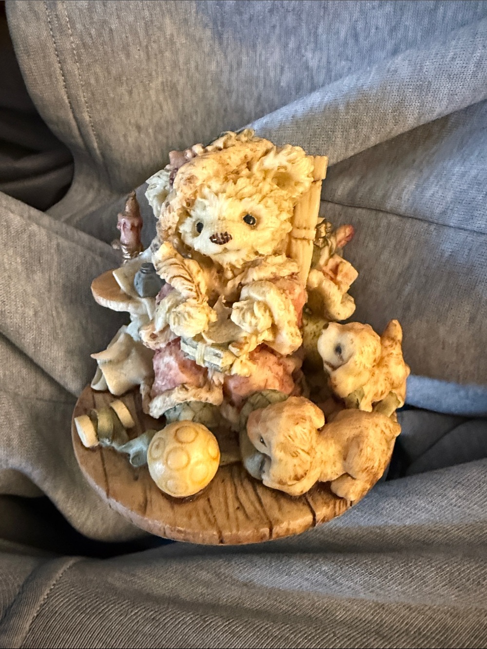 Cute Cream and Tan Animal Figurine Collectible